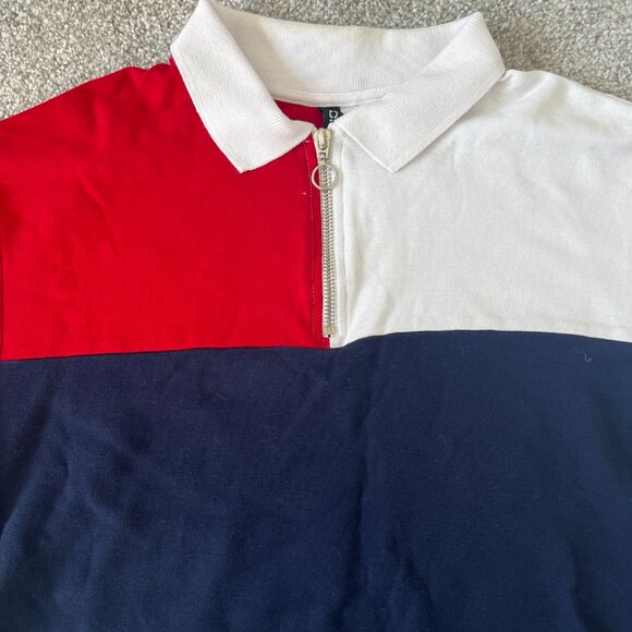 H&M Red, White, and Blue Color Block Crop Top - Picture 4 of 5